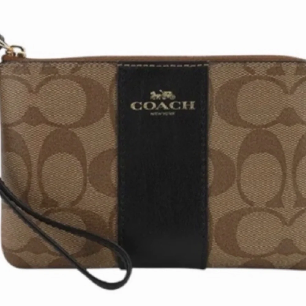 Coach Brown and Black Wristlet